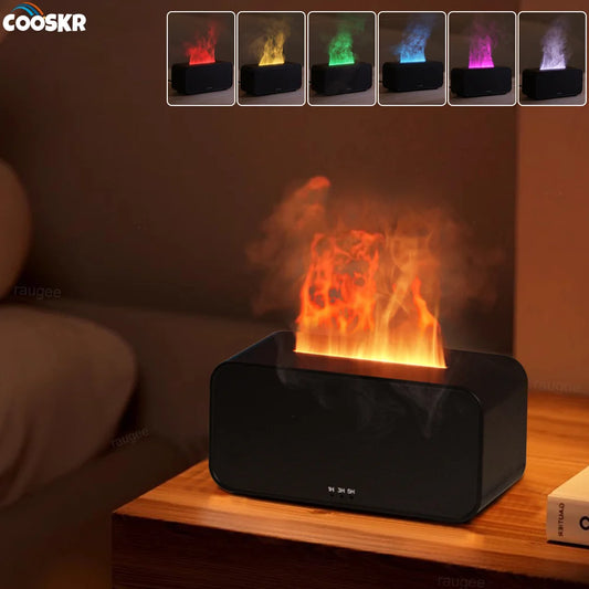 Mini Flame Aroma Diffuser – LED & Humidifier