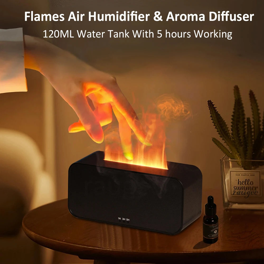 Mini Flame Aroma Diffuser – LED & Humidifier
