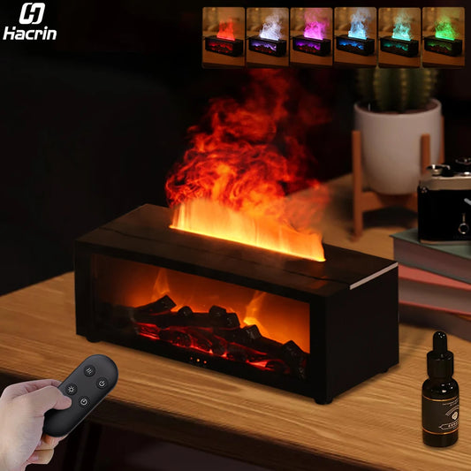 Flame Aroma Diffuser – Night Light & Humidifier